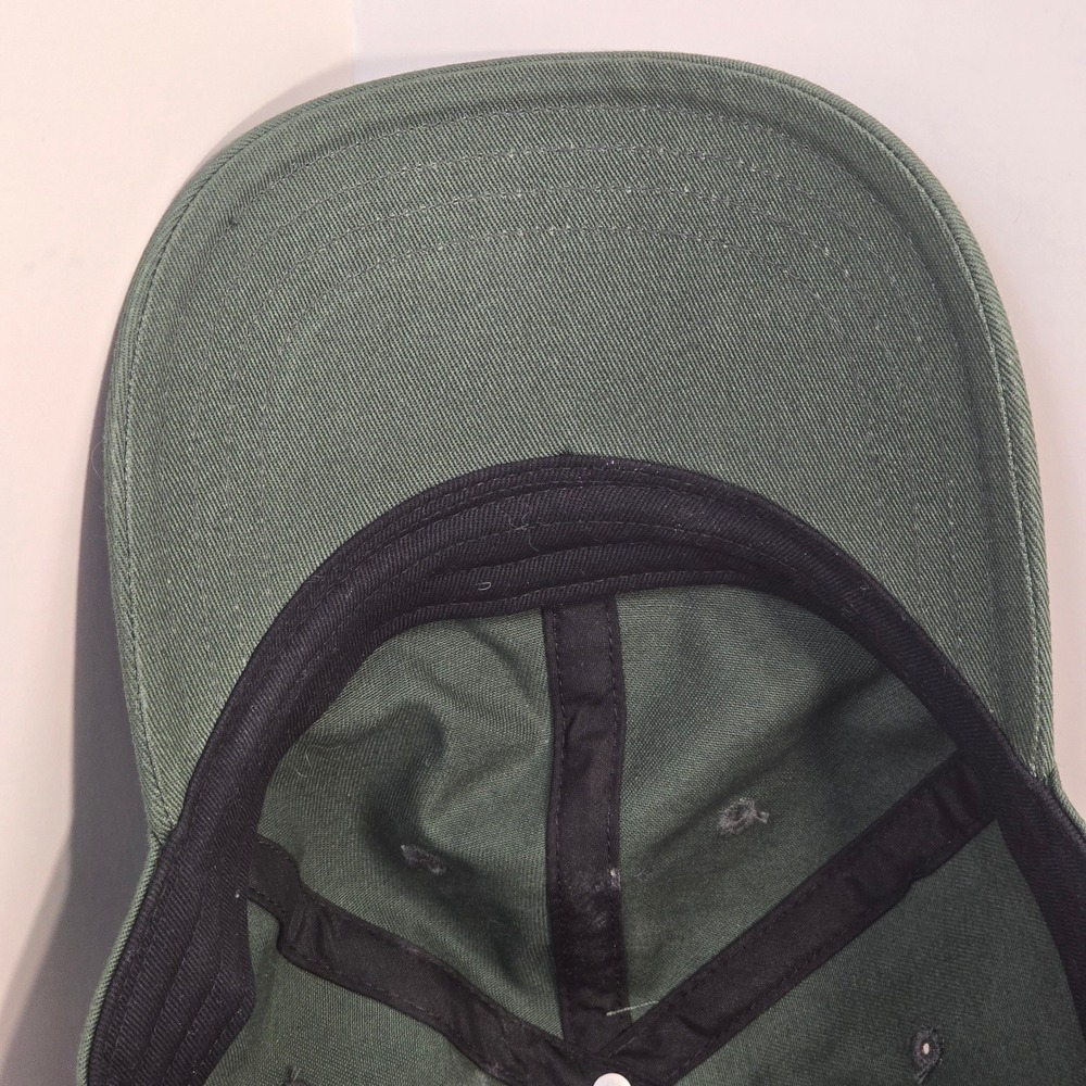 Vans Off The Wall Mens Forest Green Cotton Twill Adjustable Dad Hat Baseball Cap - Picture 10 of 11
